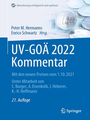 cover image of UV-GOÄ 2022 Kommentar